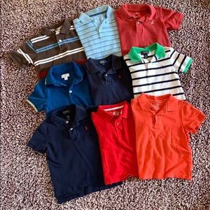 9 Polo Shirts Size 4T